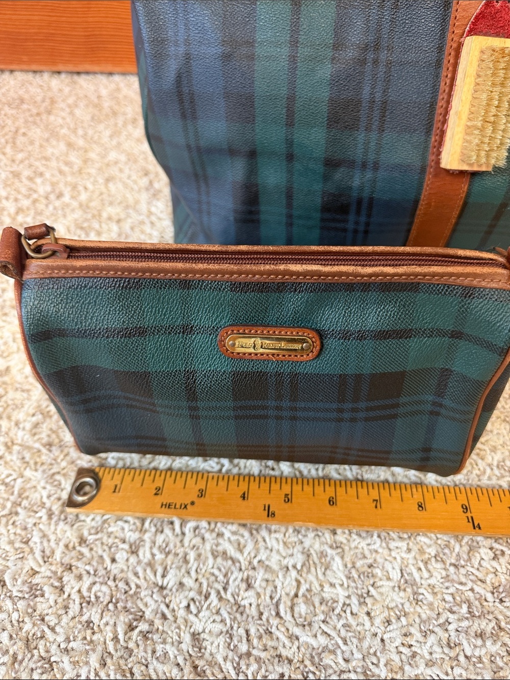 Vintage Rare Polo Ralph Lauren Blackwatch Plaid 3-Piece Luggage Travel Set - Picture 2 of 15